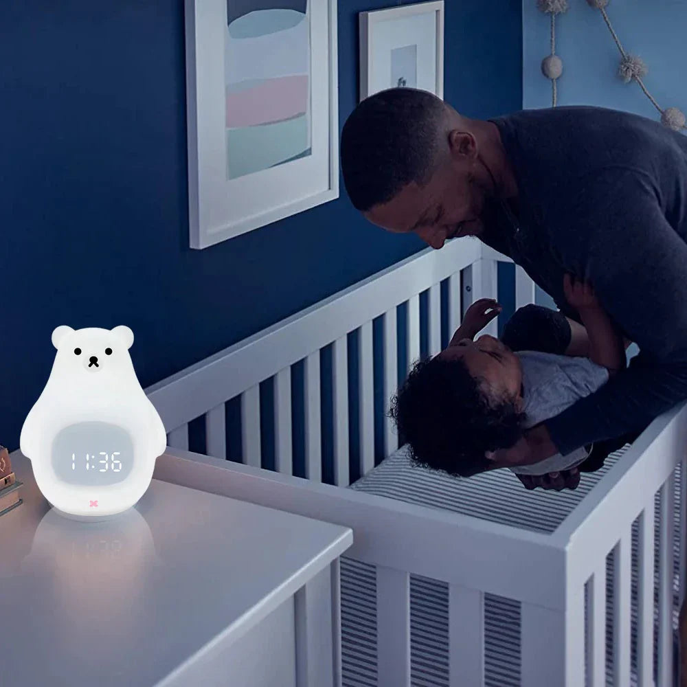 Kids Friendly LED Nightlight Alarm Clock - Fesara