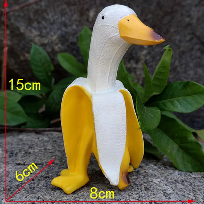 Funny Animal Garden Statue Quirky Duck Figurine