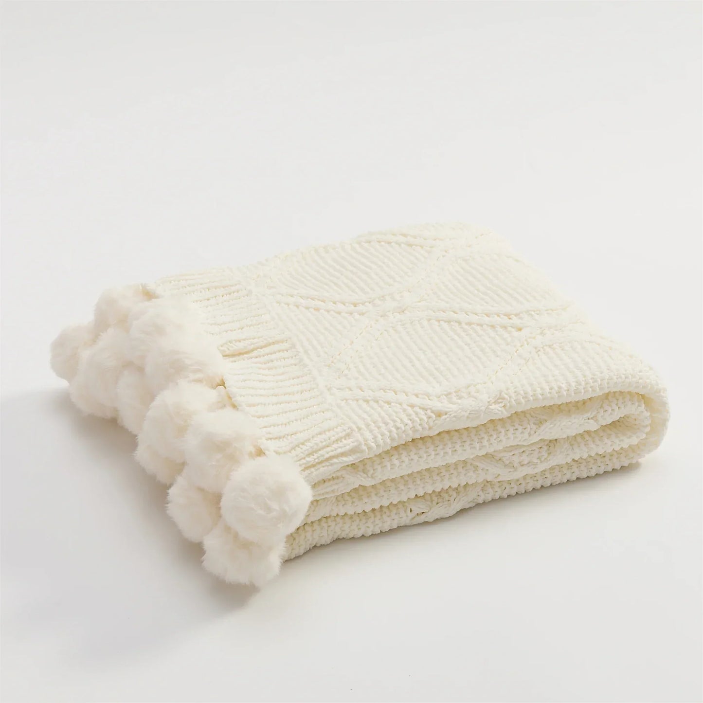 Plush Heart Blanket with Soft Fringe