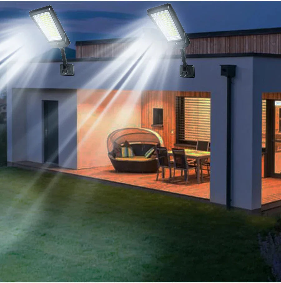 Solar Powered Outdoor Lamp with Remote and 3 Modes