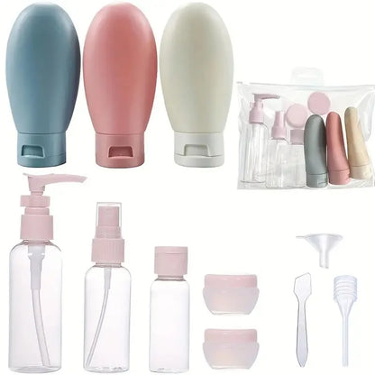 Portable 11pc Travel Size Toiletry Bottle Set