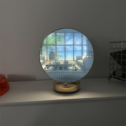 Unique Hand Painted Globe Table Lamp - Fesara