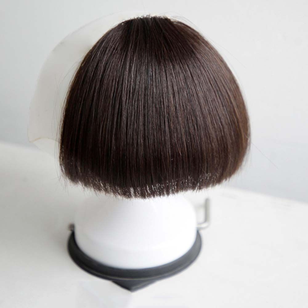 Easy Clip On Realistic Fake Hair Fringe Bangs