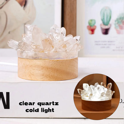 Natural Stone Crystal Table Lamp
