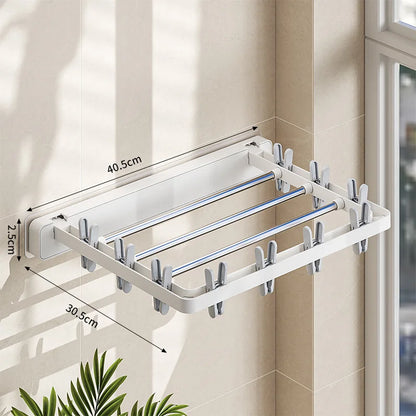 Compact Folding Wall Dryer & Towel Rack