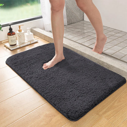 Plush Non Slip Bathroom Mat | Soft Absorbent Floor Mat