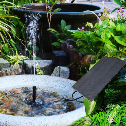 Solar Powered Garden Fountain Kit with 4 Spray Nozzles