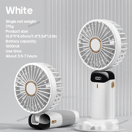 Compact 3-in-1 USB Mini Fan with LED Screen - Fesara