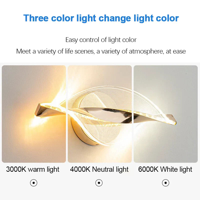 Contemporary LED Wall Lamp with Color Changing Light
