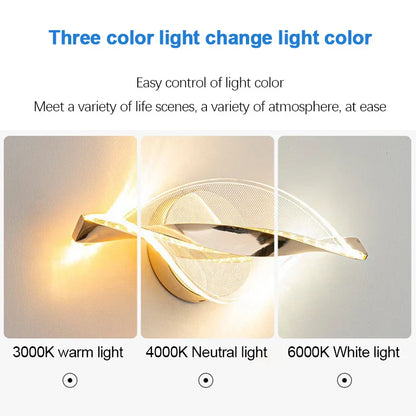 Contemporary LED Wall Lamp with Color Changing Light