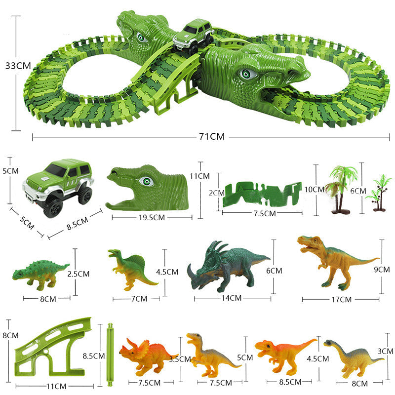 Fun Dinosaur Playset with Glow Tracks and Sound Effects