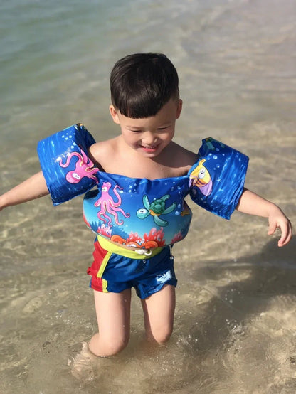 Kids Swim Vest with Arm Floats Adjustable Safety Jacket
