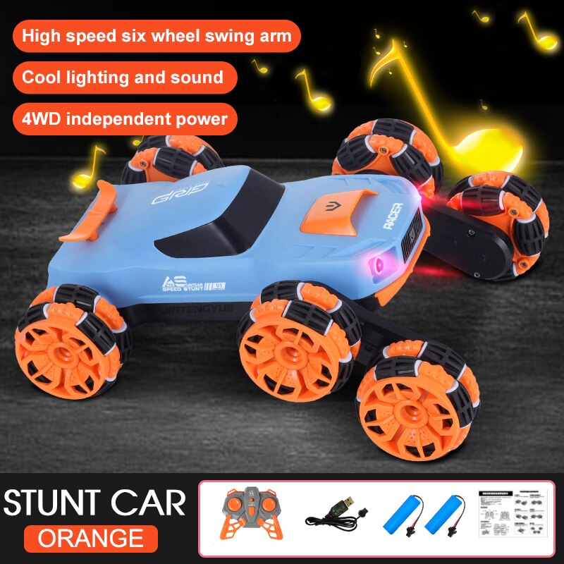 Fast Electric Remote Control 6 Wheel Stunt Car