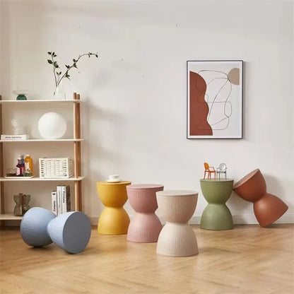 Modern Plastic Coffee Table with Sleek Hourglass Shape