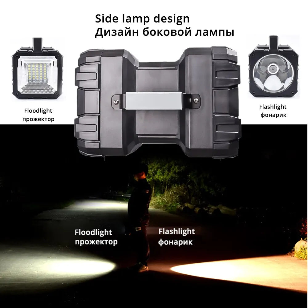 Bright Portable LED Spotlight 40W Waterproof Rechargeable