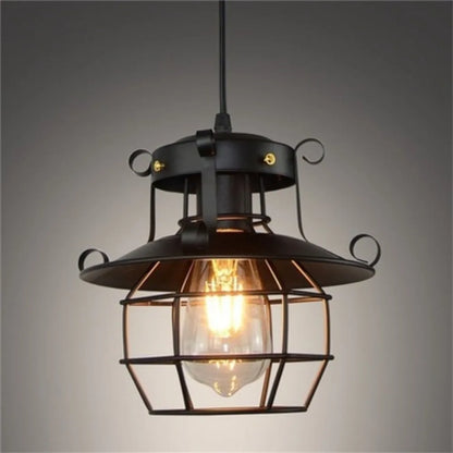 Vintage Metal Pendant Light Fixture - Fesara