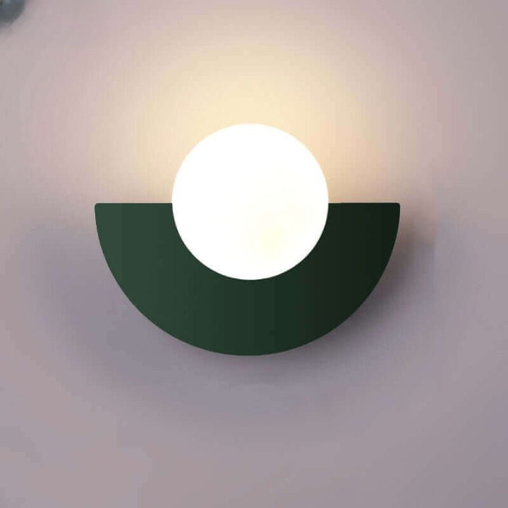 Metallic Half Moon Wall Light Lamp