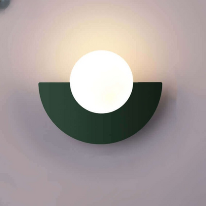 Metallic Half Moon Wall Light Lamp