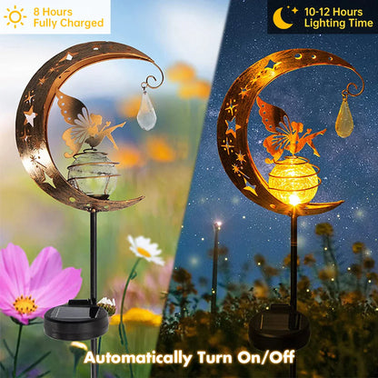 Solar Powered Glass Ball Garden Lamp Outdoor Decor