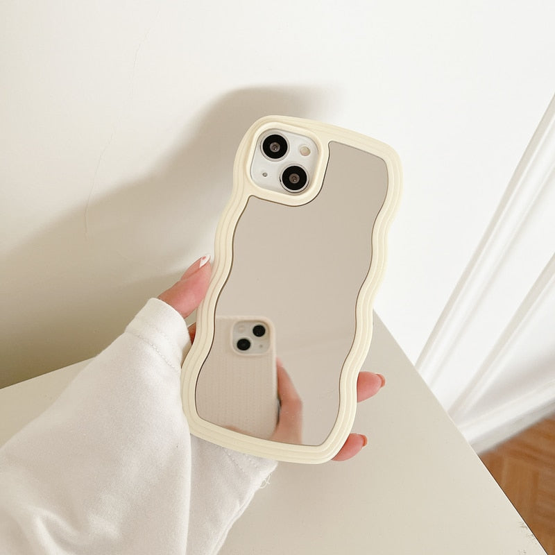 Stylish Wave Design Phone Case Mirror