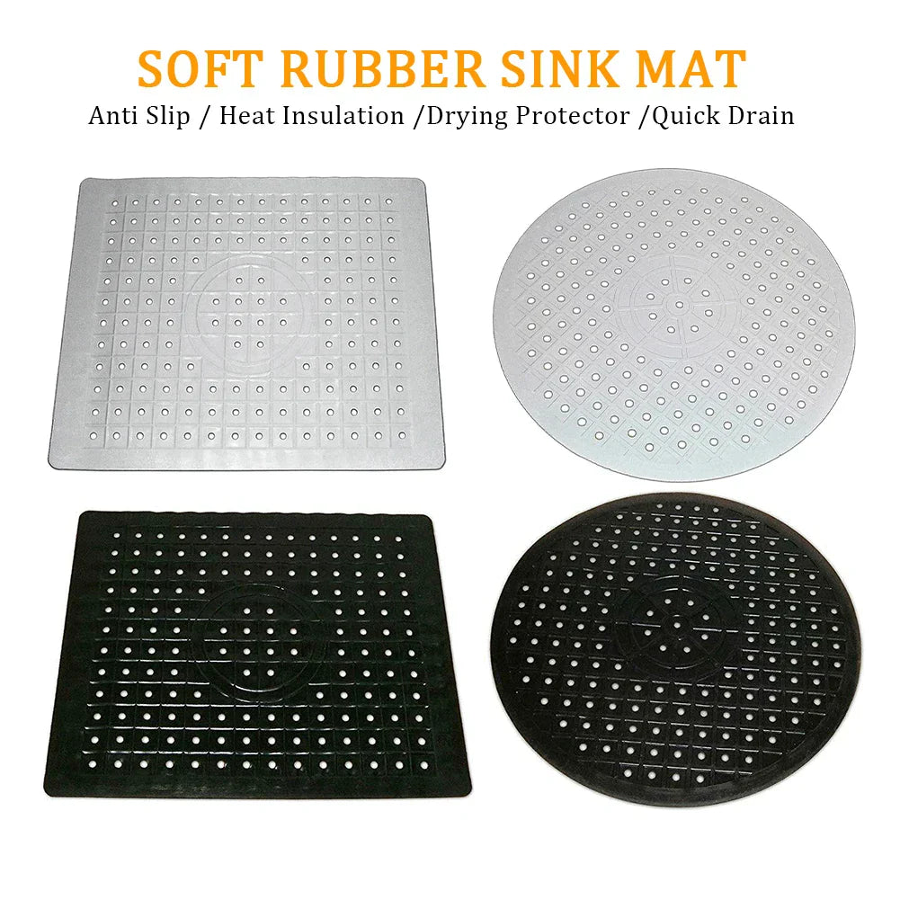 Soft Grip Kitchen Sink Mat with Drainage