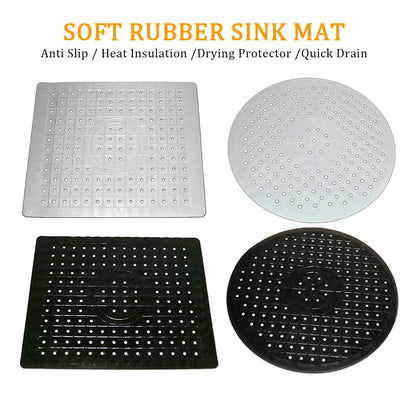 Soft Grip Kitchen Sink Mat with Drainage