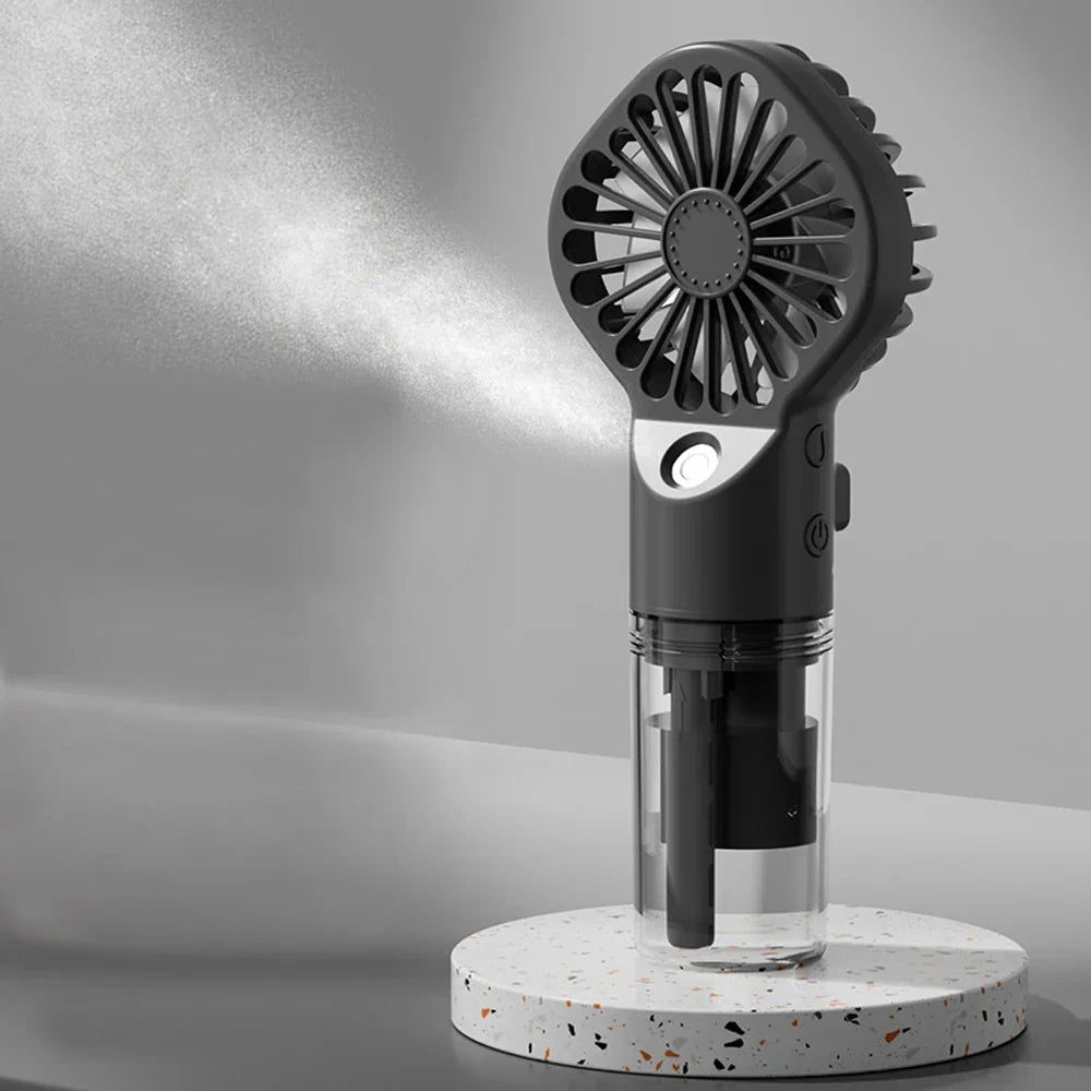 Compact Personal Misting Fan with USB Rechargeable Design