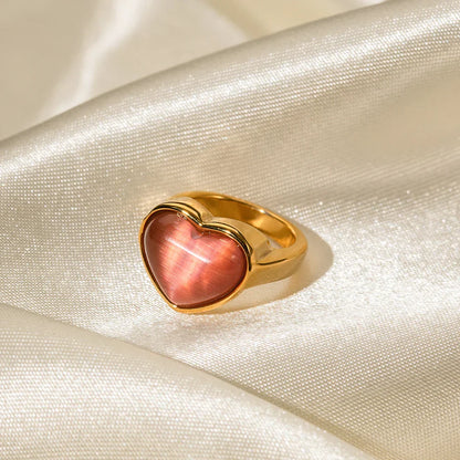 Beautiful Rose Gold Heart Shaped Ring