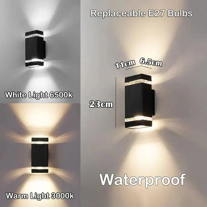 Outdoor LED Wall Lamp - Waterproof Up Down Light Fixture