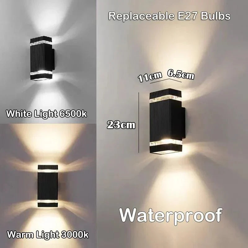 Outdoor LED Wall Light with Up Down Effect IP65 Waterproof