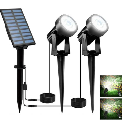Solar Powered Garden Spot Light Warm White & Daylight