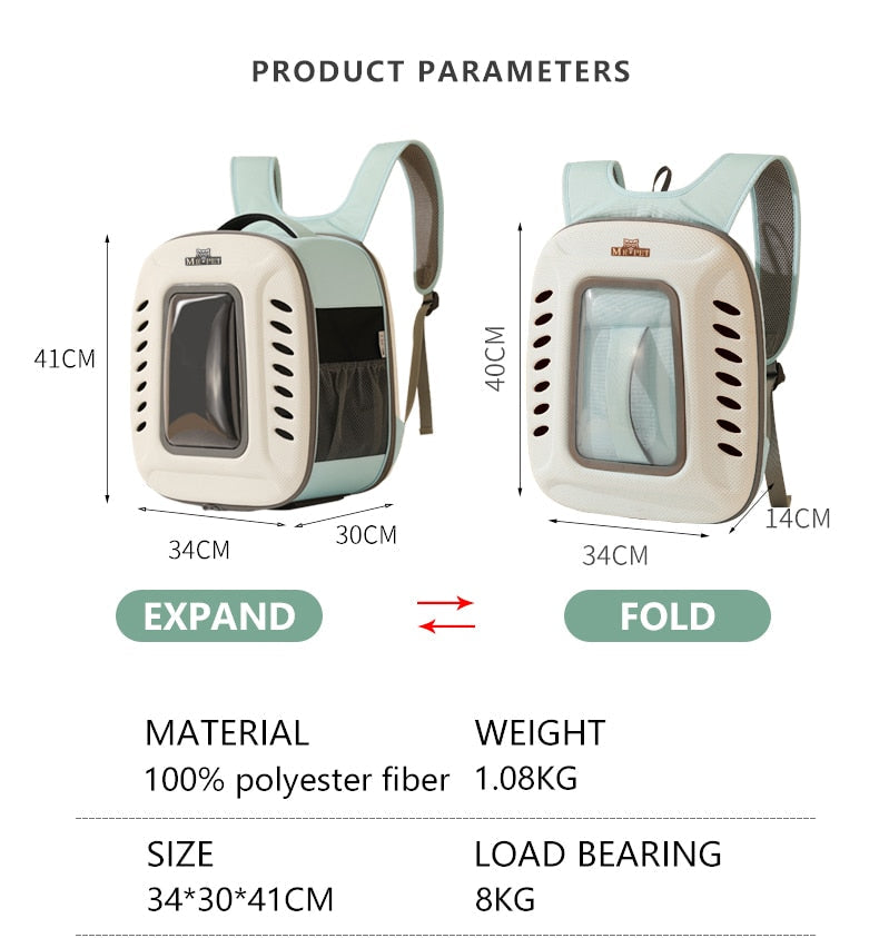 Ventilated Pet Travel Backpack Carrier