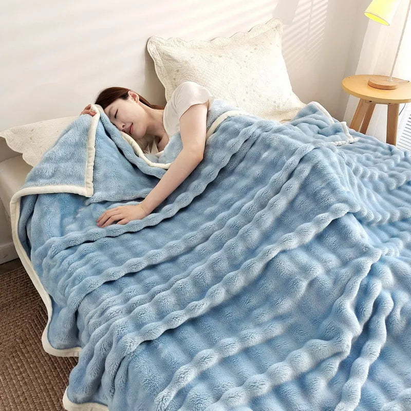 Plush Fleece Throw Blanket Soft & Cozy - Fesara