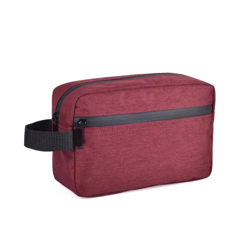 Waterproof Travel Toiletry Bag with Leather Handle