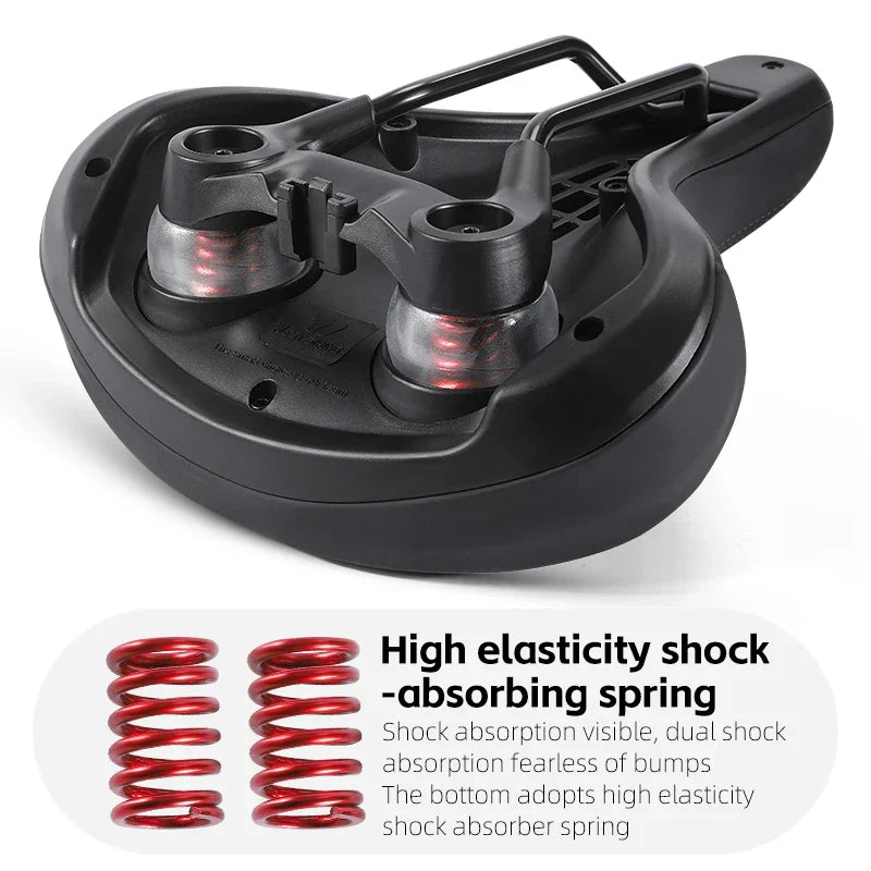 Comfortable Shock-Absorbing Bicycle Saddle with Hollow Design, Waterproof Bike Seat for Enhanced Riding Experience-3