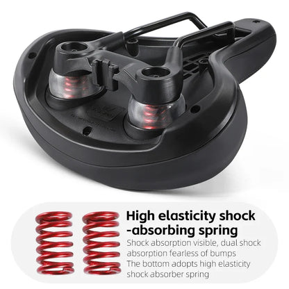 Comfortable Shock-Absorbing Bicycle Saddle with Hollow Design, Waterproof Bike Seat for Enhanced Riding Experience-3