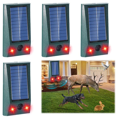 Outdoor Solar Powered Bird Repeller with LED Light - Fesara