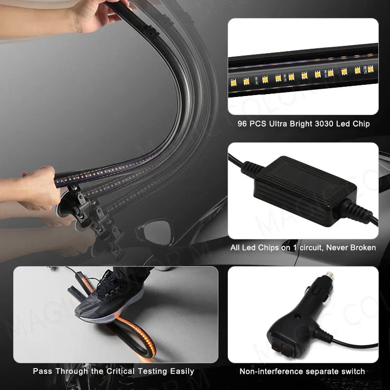 Bright 96 LED Warning Light Bar for Car Emergency