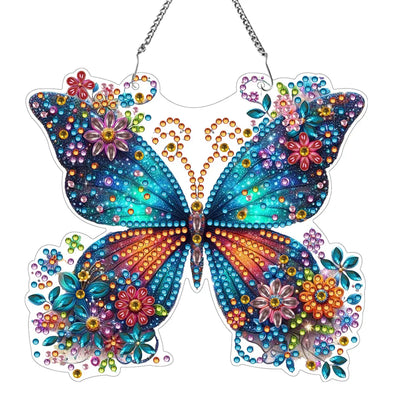 Colorful Crystal Butterfly Decor Pendant