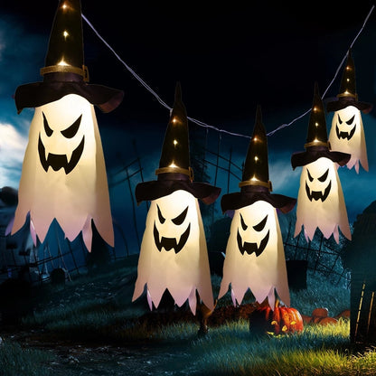 Spooky Hanging Ghost Halloween Light Lamp