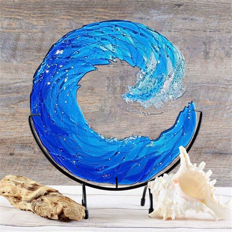 Beautiful Ocean Wave Glass Art Sculpture - Fesara