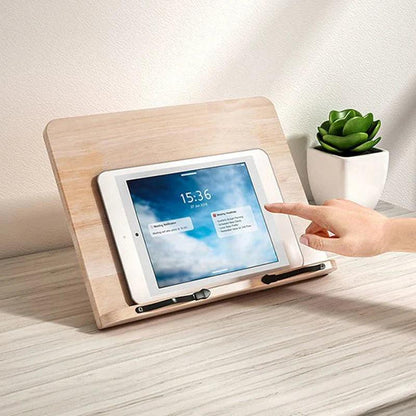 Ergonomic Wooden Tablet Stand