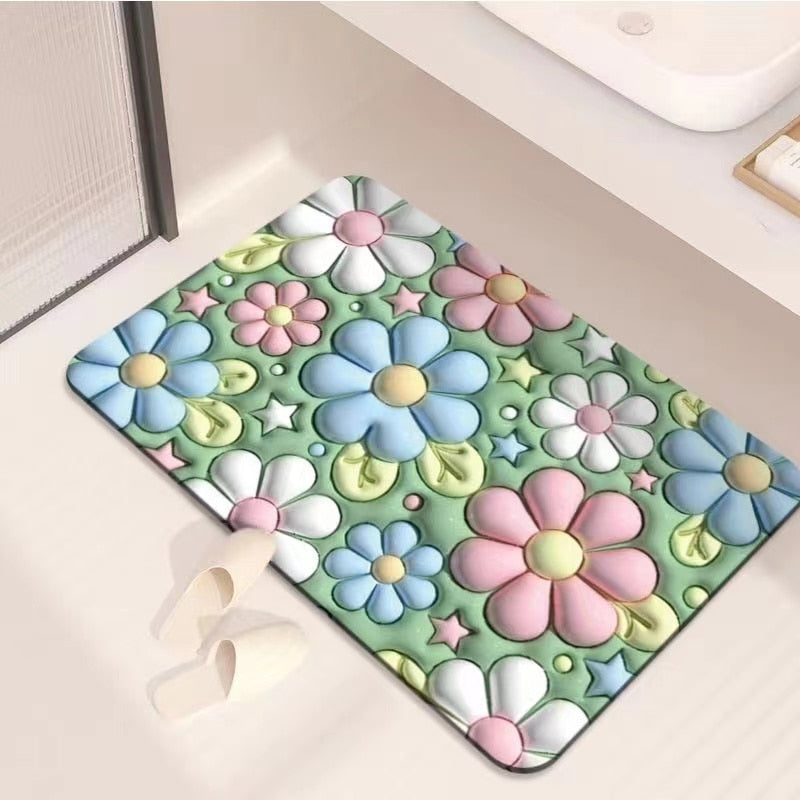 Fesara | Slip Resistant Vibrant Fast Drying Bath Mat - Fesara