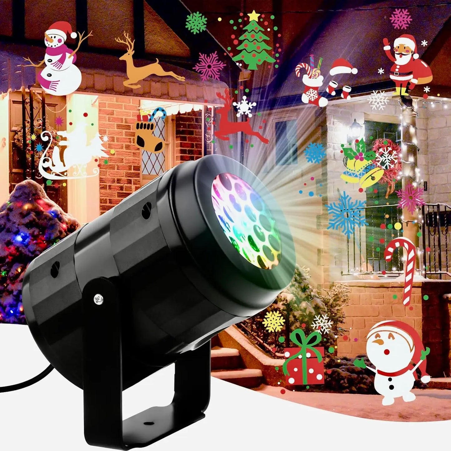 Colorful LED Christmas Light Projector with 16 Patterns - Fesara
