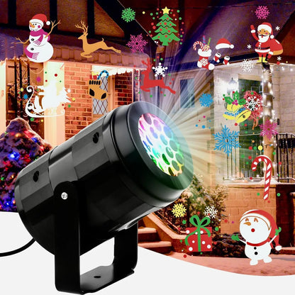 Colorful LED Christmas Light Projector with 16 Patterns - Fesara