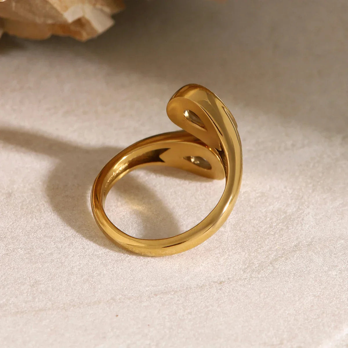 Elegant Drop Diamond Wrap Ring