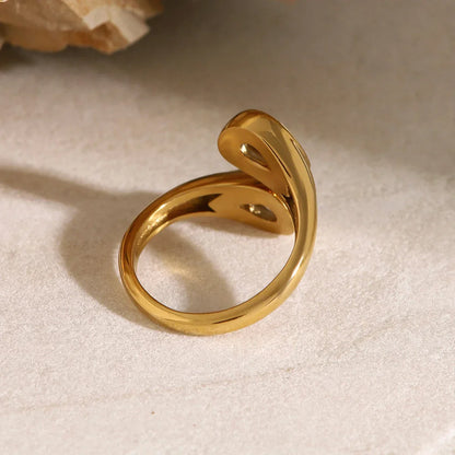 Elegant Drop Diamond Wrap Ring