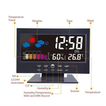 Digital Alarm Clock Weather Station Display
