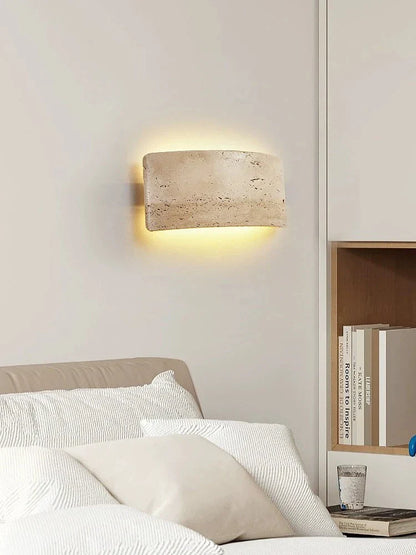 Simple Stone Wall Light Fixture