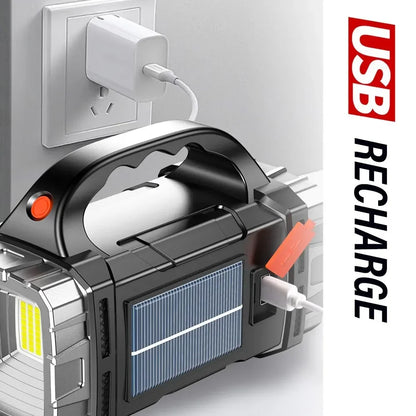 Portable Solar Charger with LED Light